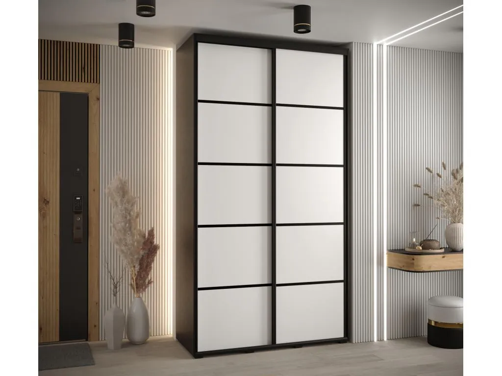 ARMARIO Lluesmahome 4 DE PUERTAS CORREDERAS 235.2/140/45 2 puertas (Negro/Blanco/Negro) 27679WRYE