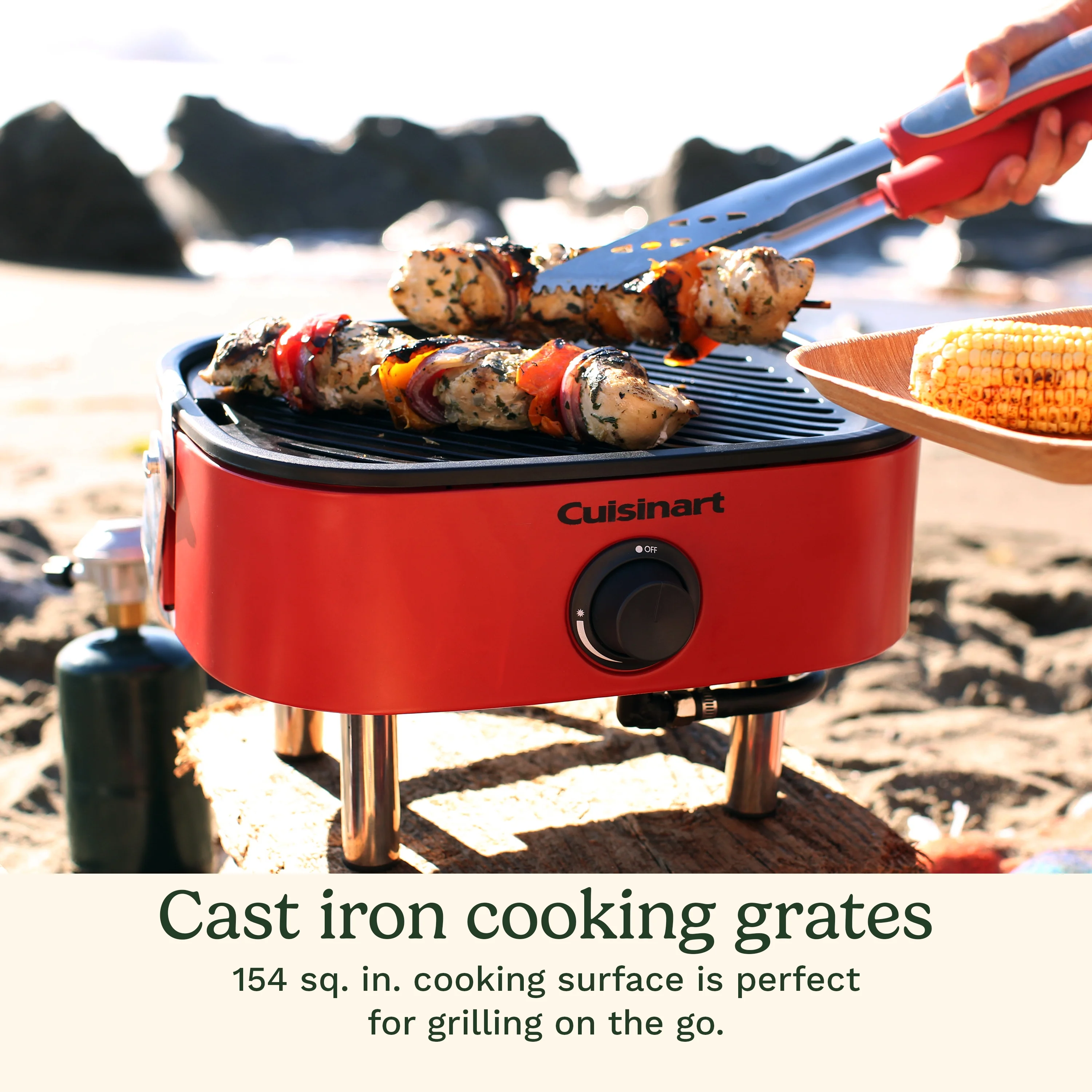 Cuisinart Venture? Portable Gas Grill, Small Camping Grill with Cutting Board and Handle - Image 5