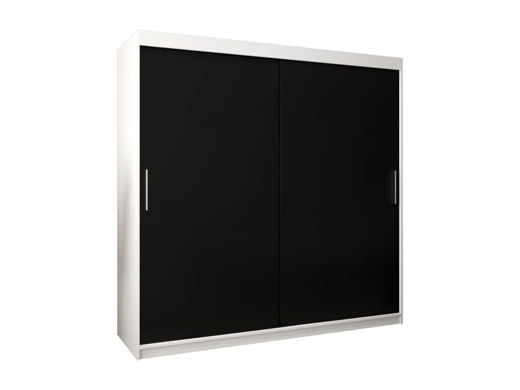 Armario Jmmhogar de puertas correderas 200/200/62 2 puertas (blanco/negro)