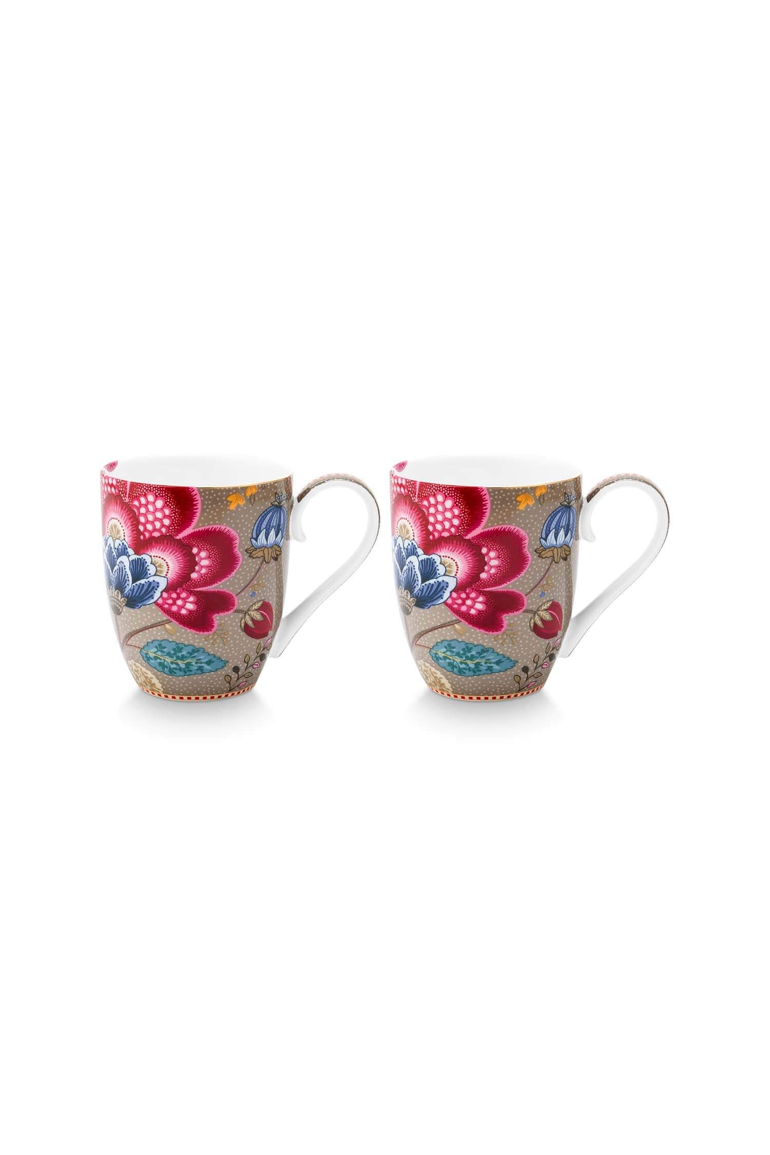 Set/2 Mugs Blooming Tales Fantasy Khaki 450ml