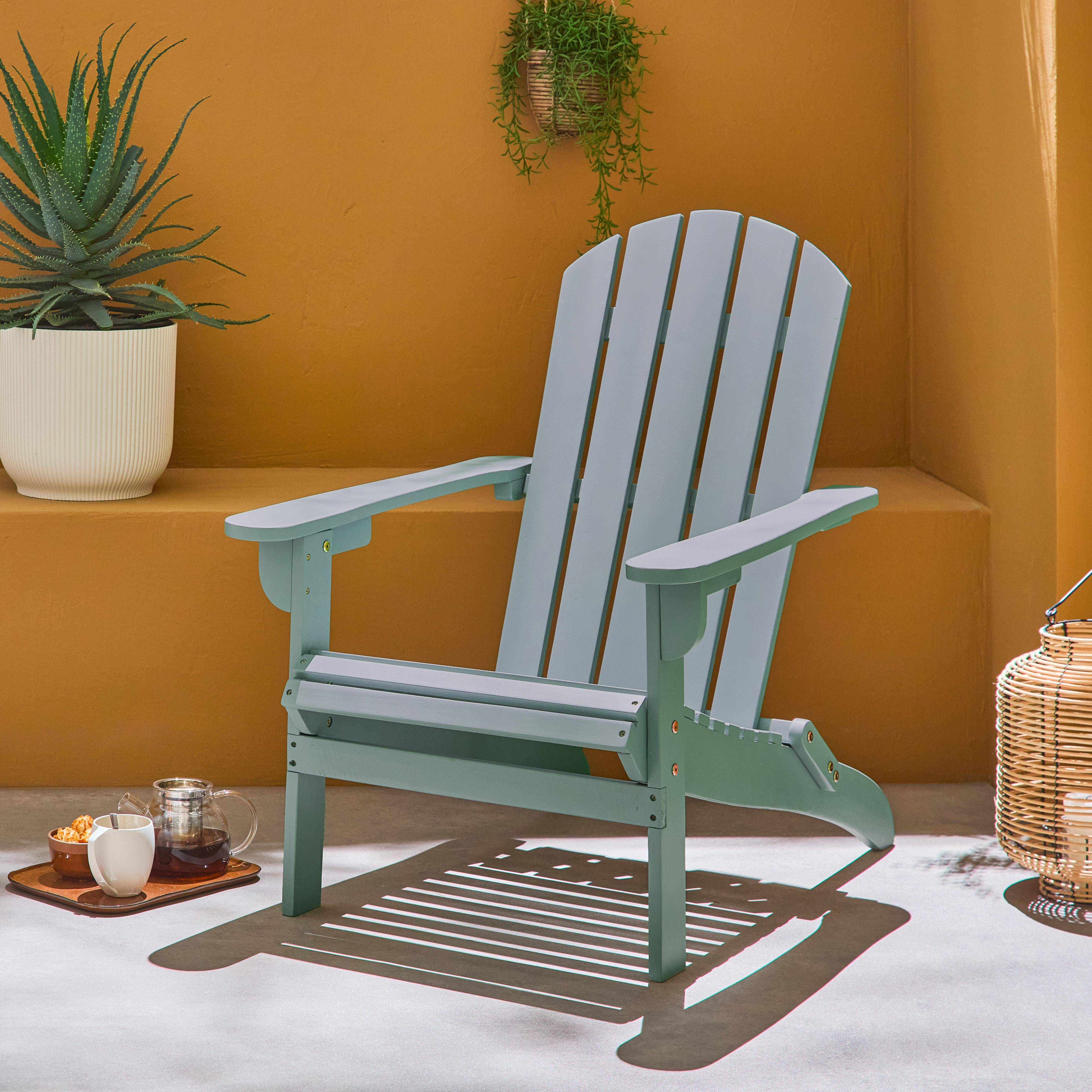 Kerina - Sillón de madera de acacia con reposabrazos