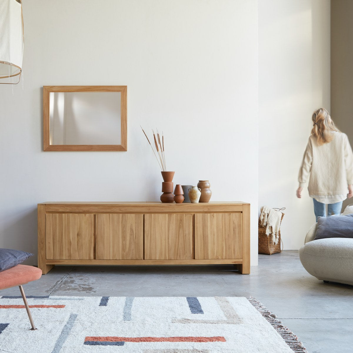 Tikamoon - Eden - Massief teakhouten dressoir 210 cm