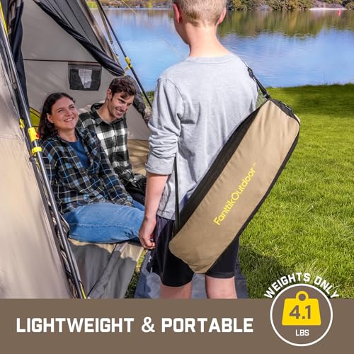 FanttikOutdoor Zeta L8 Max Camping Chair, Portable & Lightweight, Multi-Angle Adjustable, Supports up to 250 lbs, Comfort-Driven Design, High Strength Camping Chair for Travel, Hiking, Fishing (Brown)