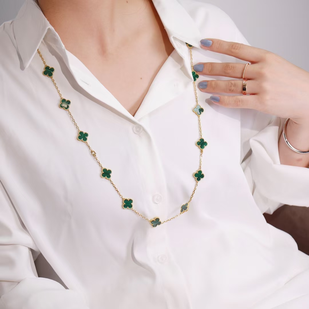 VCA Vintage Alhambra Long Necklace, 20 Motifs - Original Replica Club