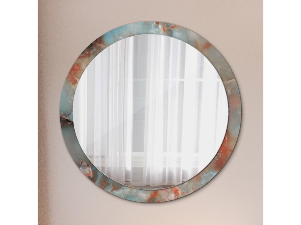 Espejo decorativo redondo - Mármol Onyx - 100 cm