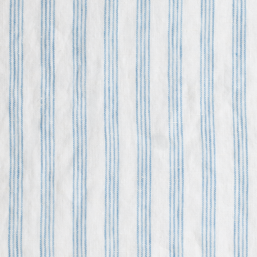 Torchon en lin lavé - Rayures Pinceau Bleu Primaire