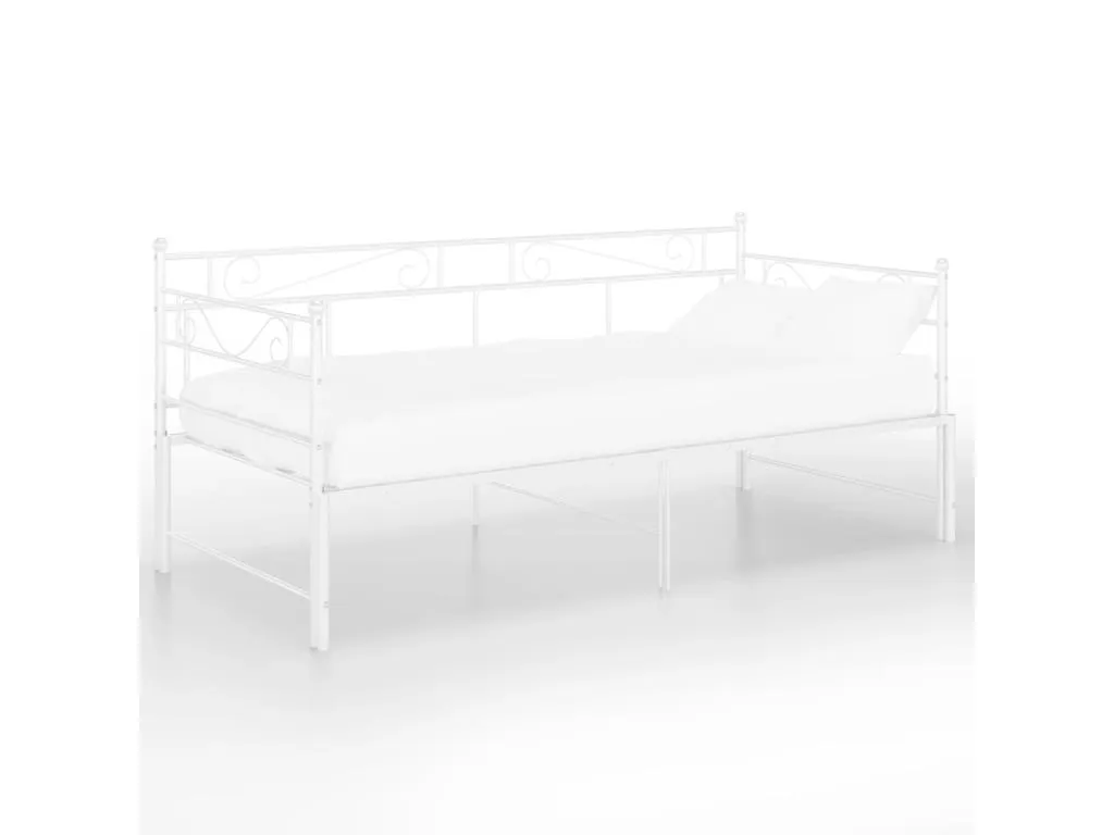 Sofá cama extraíble sin colchón Kavehomedeco blanco 90x200cm AZNV79155
