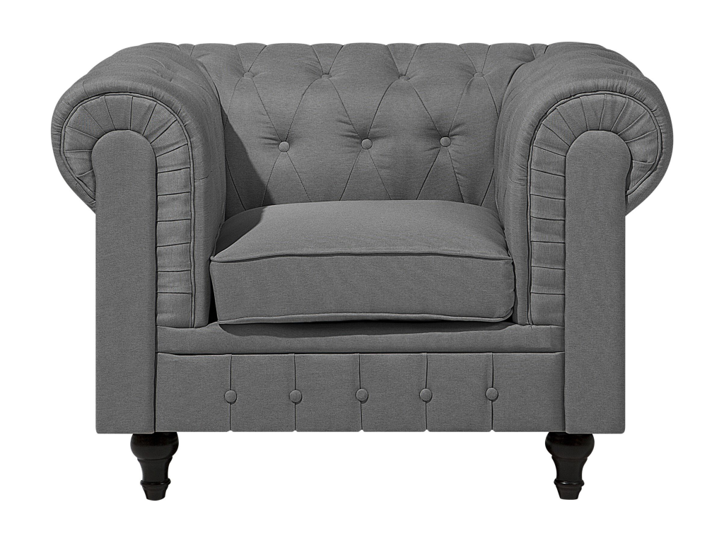 Sillón CHESTERFIELD Tela Gris claro