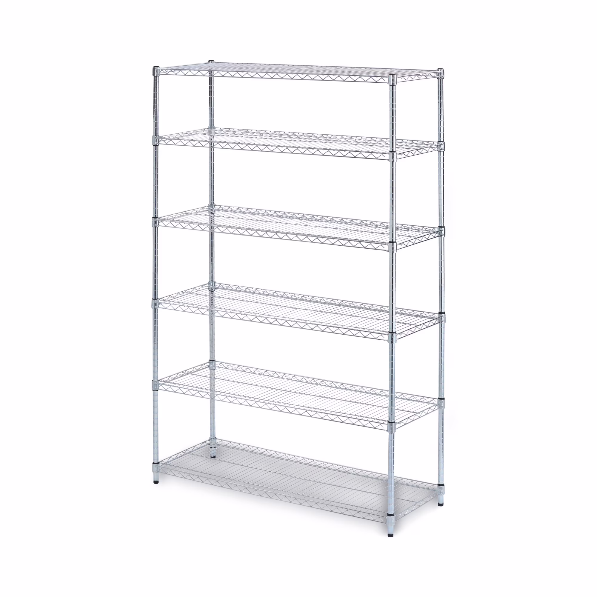 Alera NSF Certified 6-Shelf Wire Shelving Kit, 48w x 18d x 72h, Silver - image 1