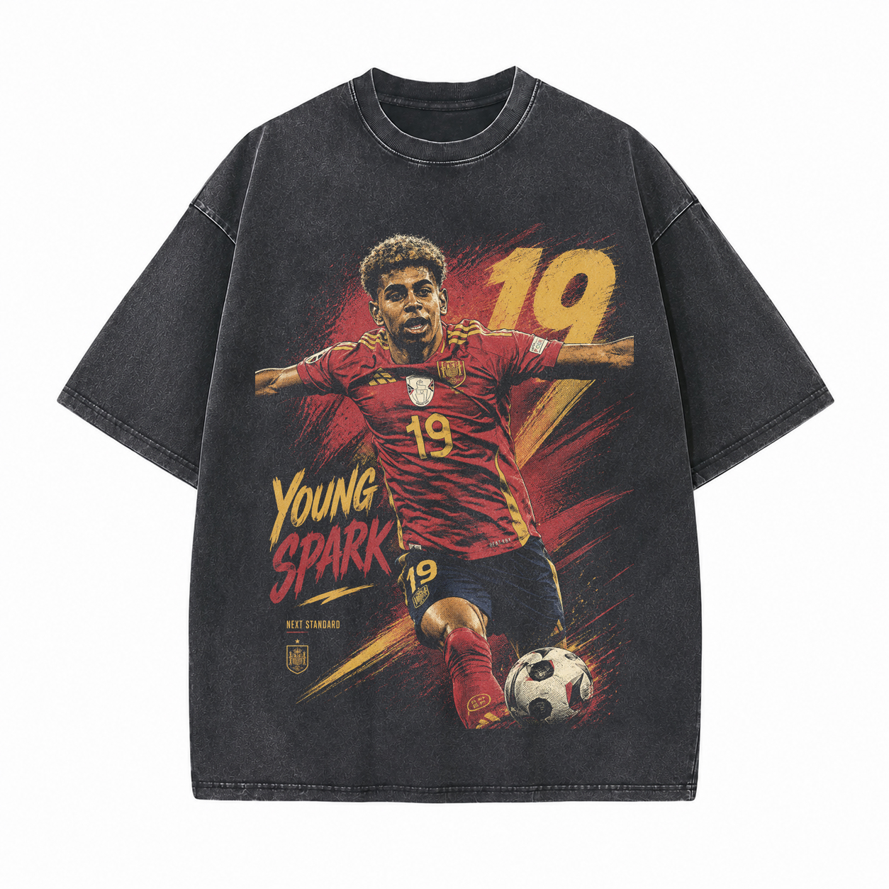 Prodigy Dribbler Football Athlete Printed Unisex Washed T-Shirt