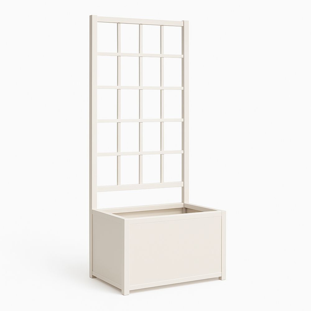 Mueble organizador de entrada con respaldo blanco,armario de almacenamiento y espacio para plantas,estilo moderno