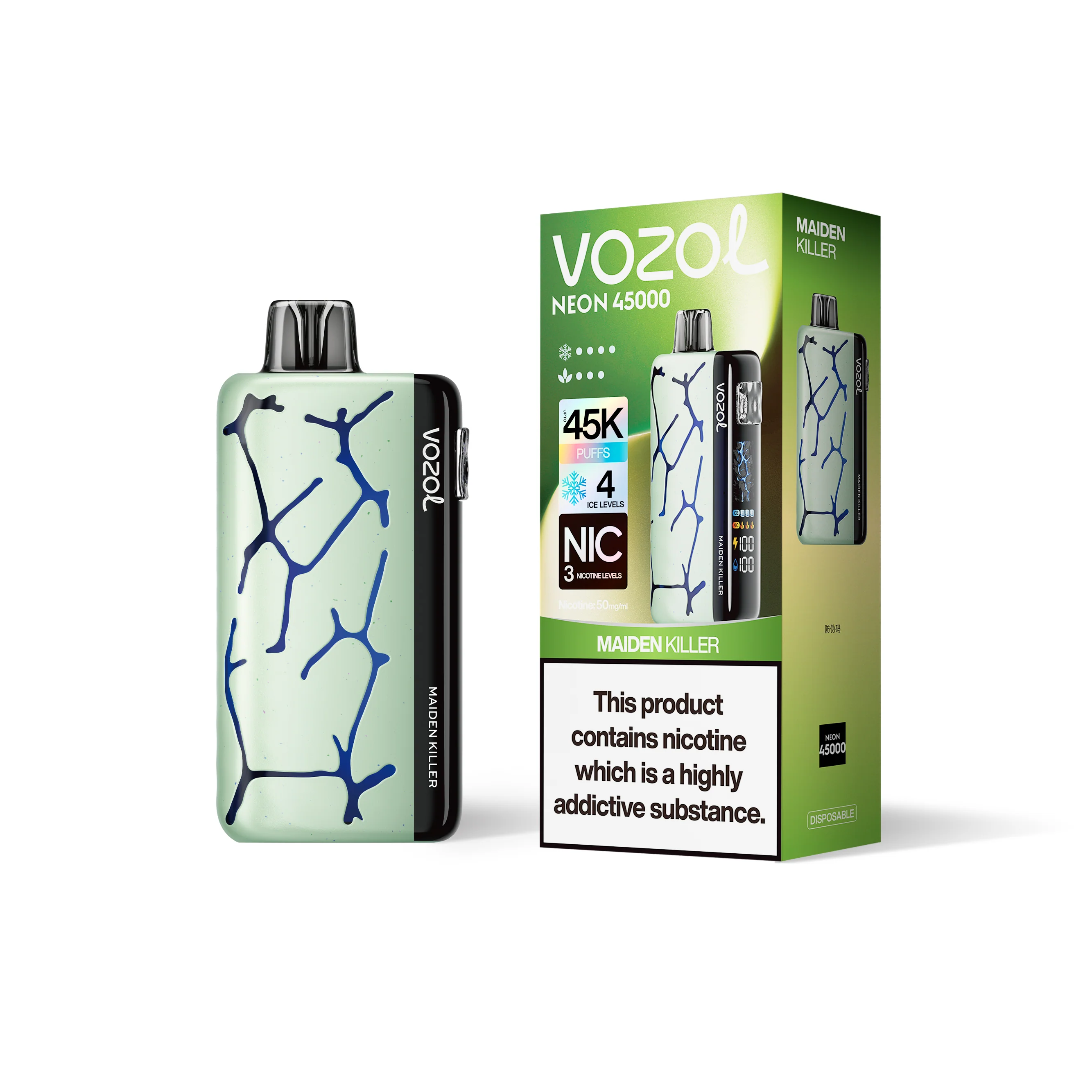 VOZOL NEON 45K cigarette électronique jetable (toutes les saveurs)