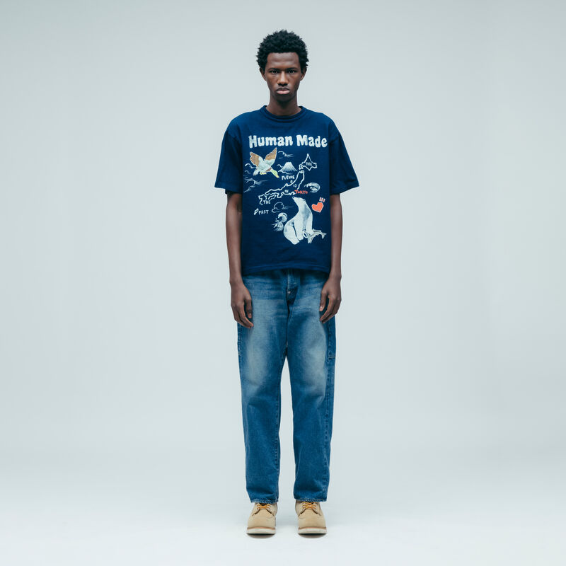 HUMAN MADE INDIGO DYE T-SHIRT