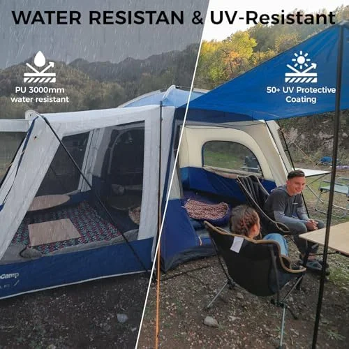 SUV Tent, Instant 6-8 Person Waterproof & Windproof Tailgate Car Camping Tent with Movie Screen for Family Camping & Outdoor Adventures - Image 11