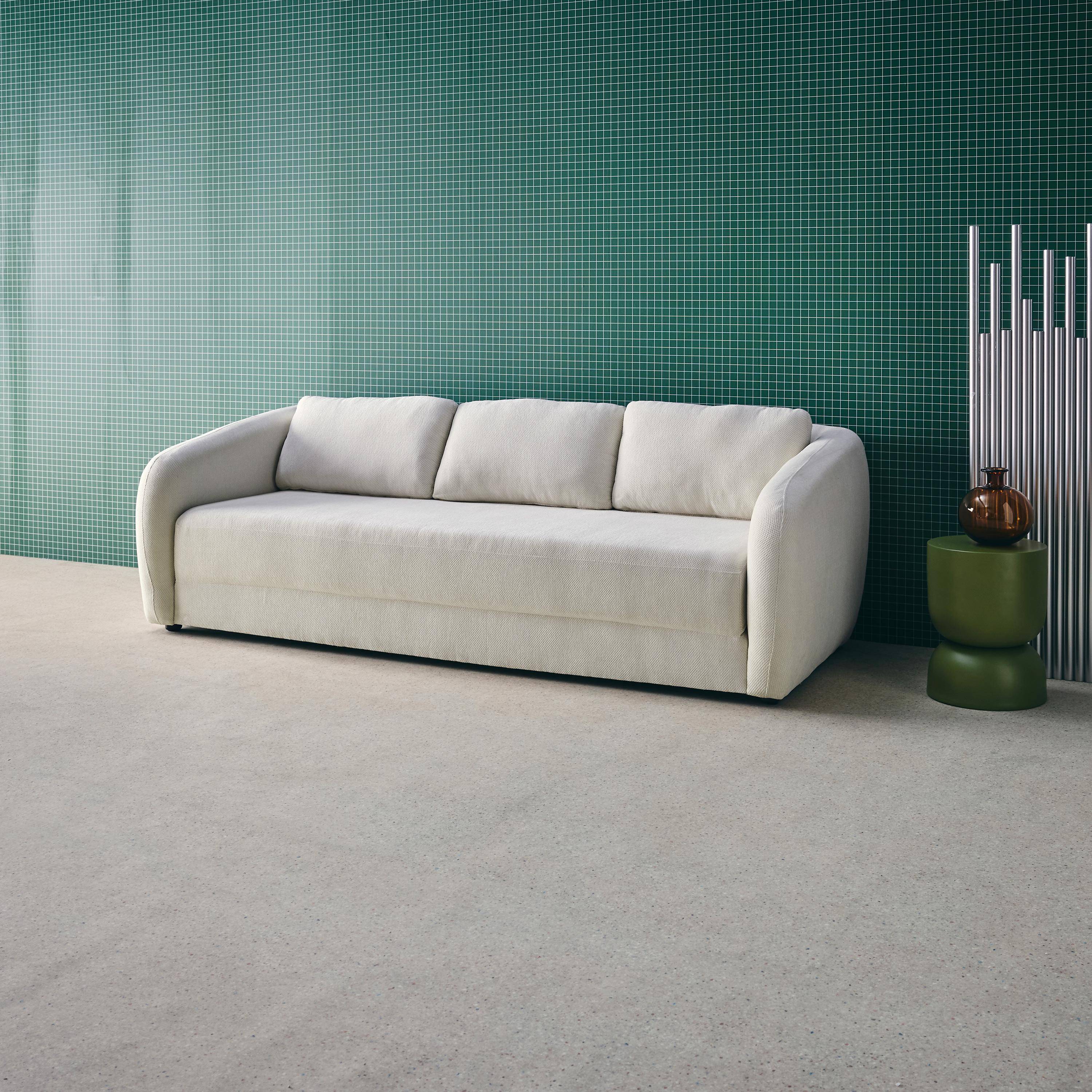 Twist - Sofá cama de tela chenilla, 3 plazas