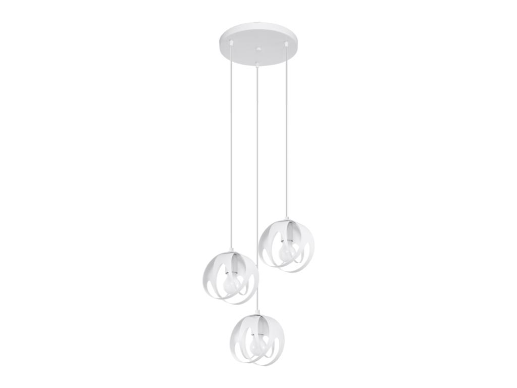 Lámparas colgantes Tulos moderno de acero - 3 fuentes luminosas - L.30 x A.117 cm - Laocacasas