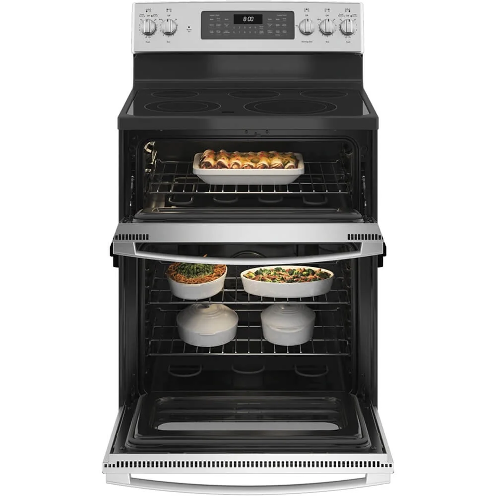 GE? 30" Free-Standing Electric Double Oven Convection Range - Image 3