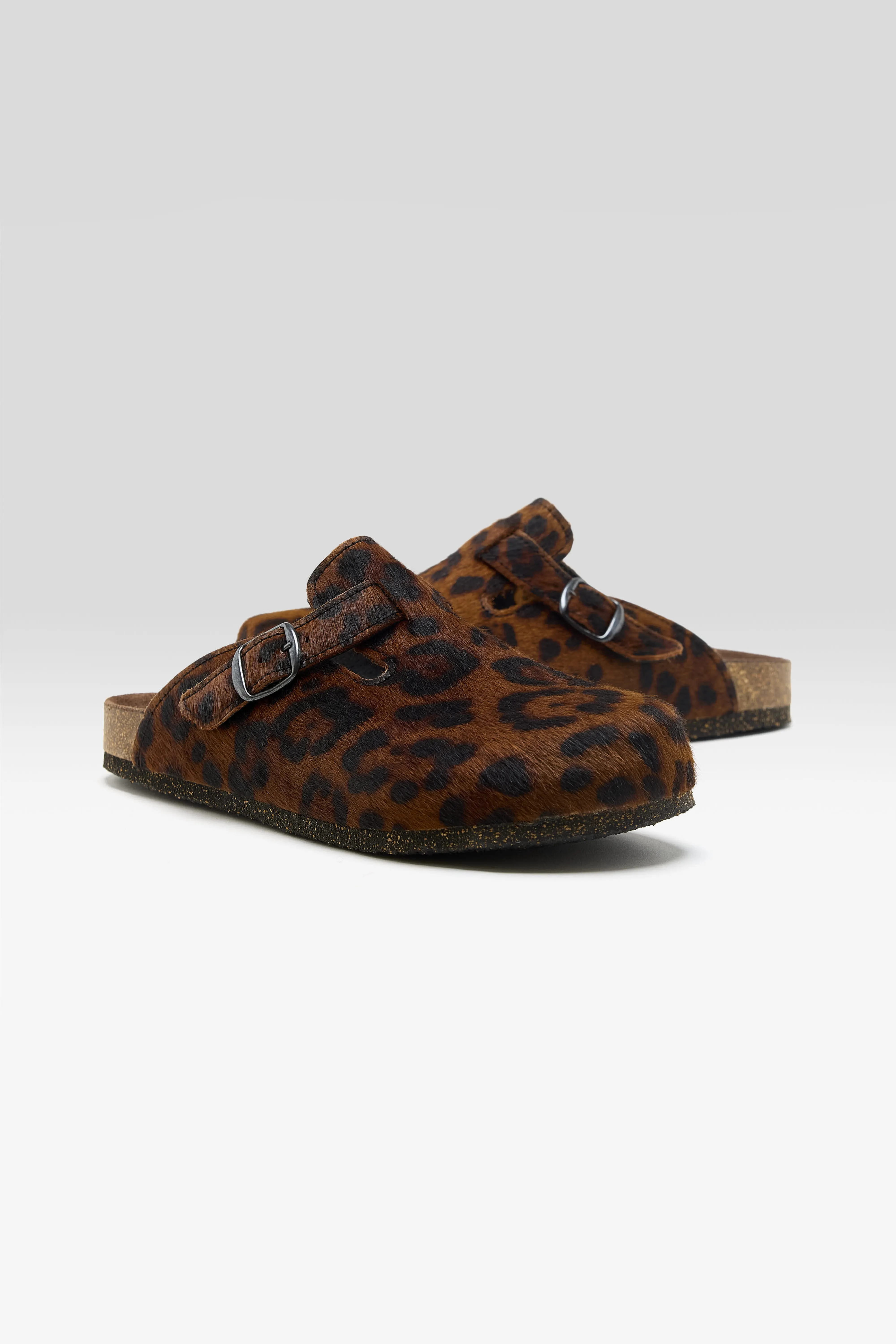 Bellerose Cheetah Ponyhair Mules  (261 / W / BROWN)