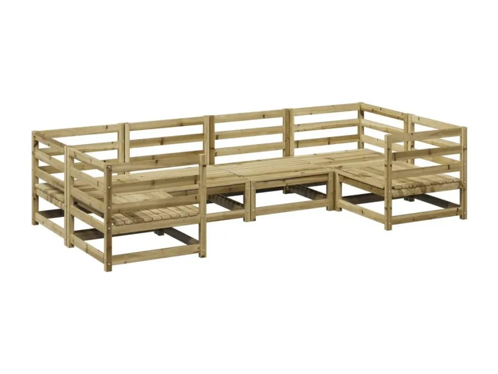 Juego de sofás de jardín de 6 piezas Casahandy impregnado