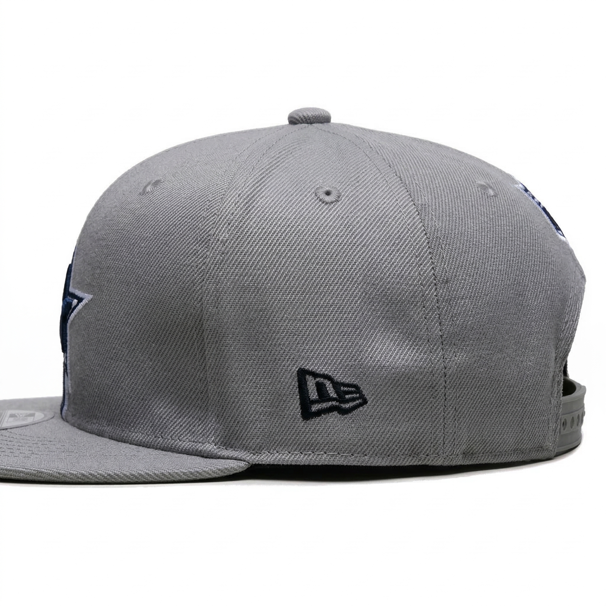 Dallas Cowboys NFL Charcoal Grey Snapback Flat Bill Hat with 3D Star & Side Patch - SEVEN HATS - SEVEN HATS