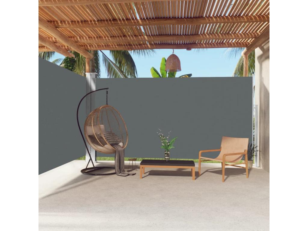 Toldo lateral retráctil Antracita 200x600 cm