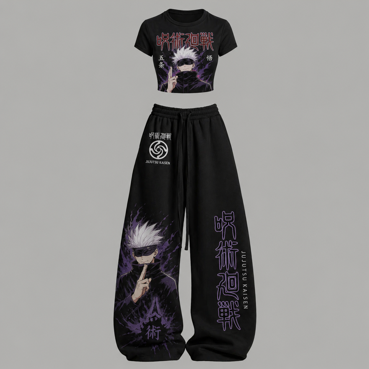 Jujutsu Kaisen Top & Elasticated Trousers Two-Piece Set
