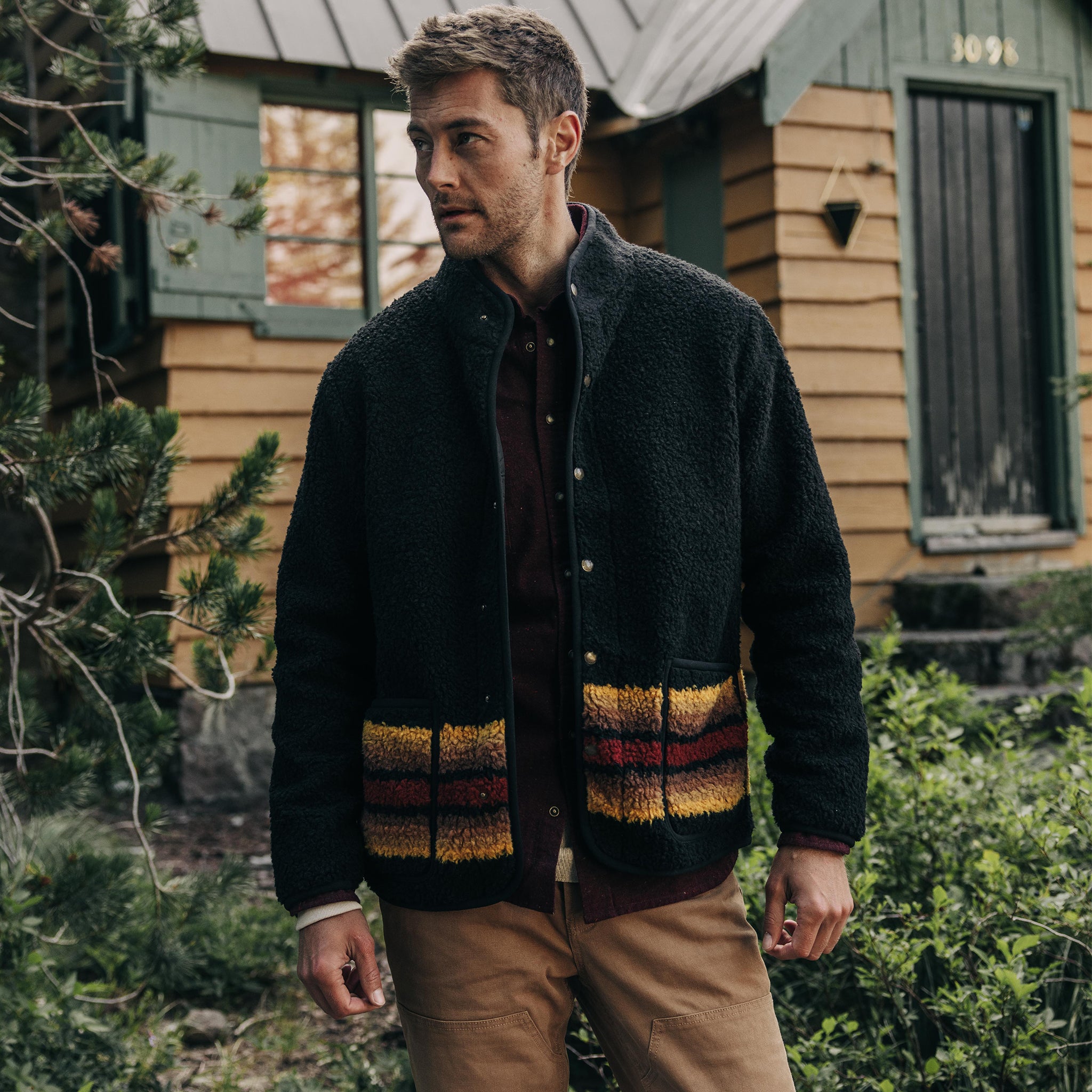 The Port Jacket in Sunset Stripe