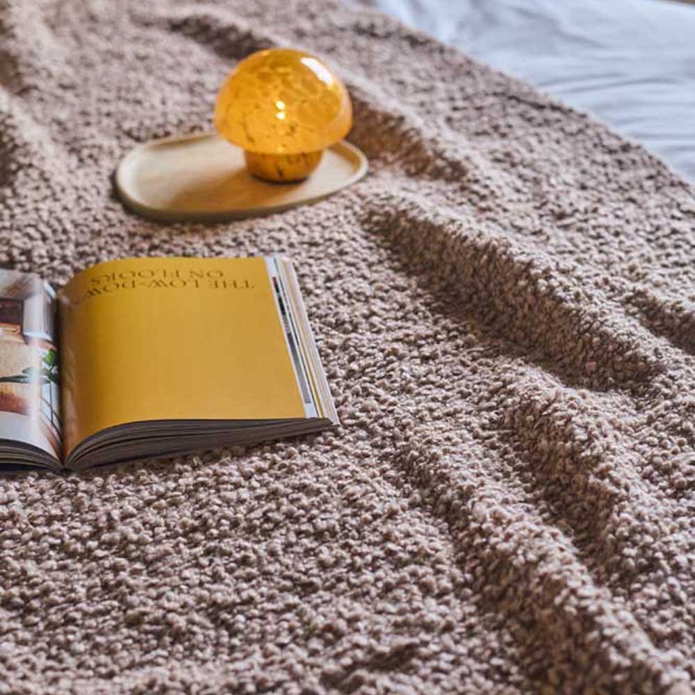 Kirsten Boucle Throw, Taupe