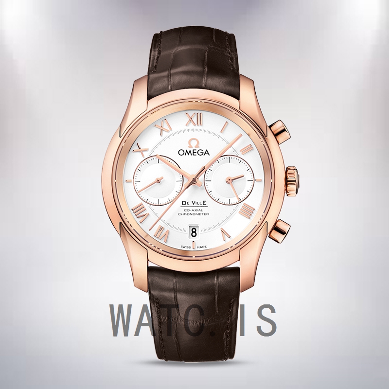 Omega De Ville 42mm 431.53.42.51.02.001 Men Leather Strap White Dial