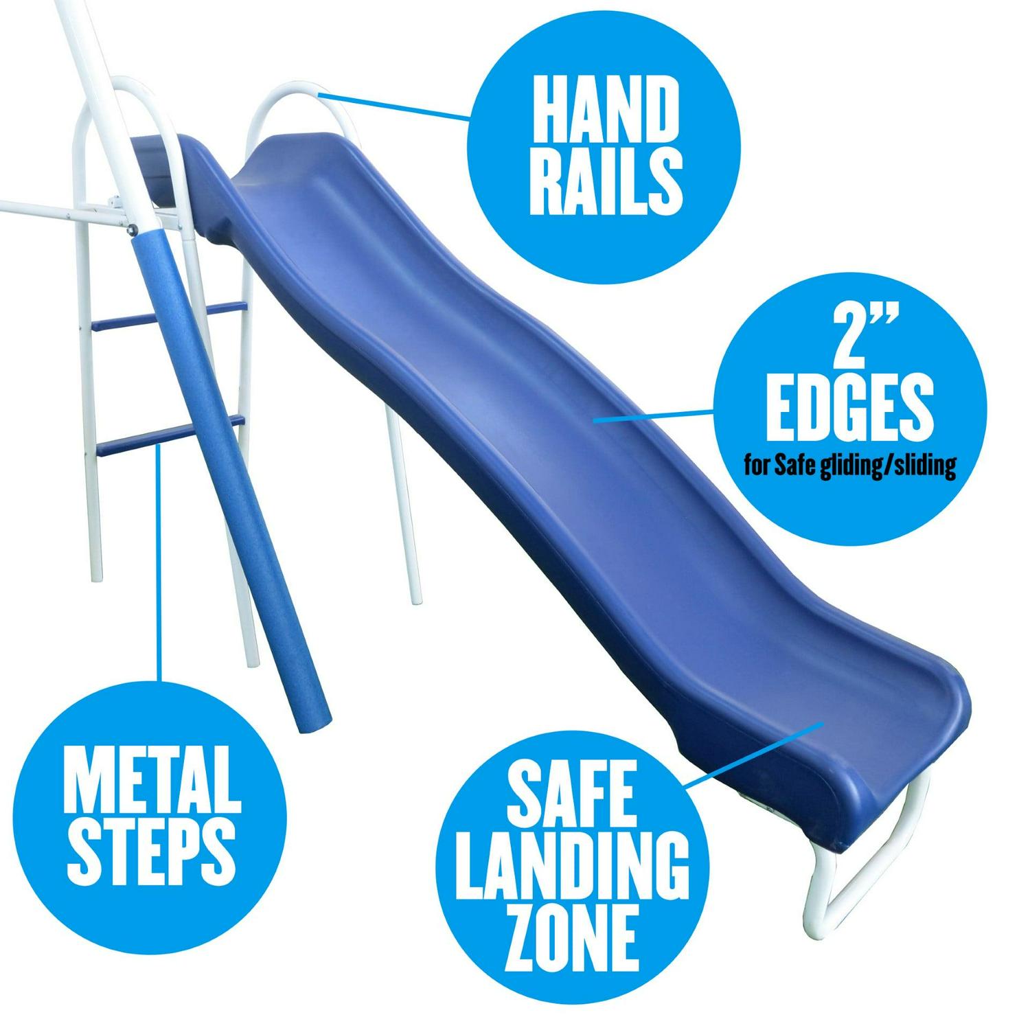 XDP Recreation Fun All-Mighty Metal Swing Set with Super Disc Swing. Stand R Swing. Glider. & Slide - Image 10