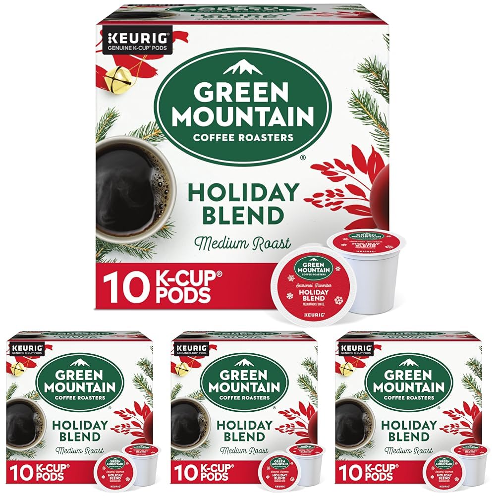 Green Mountain Coffee Roasters K-Cups. Holiday Blend. 10 Count (Pack of 4)