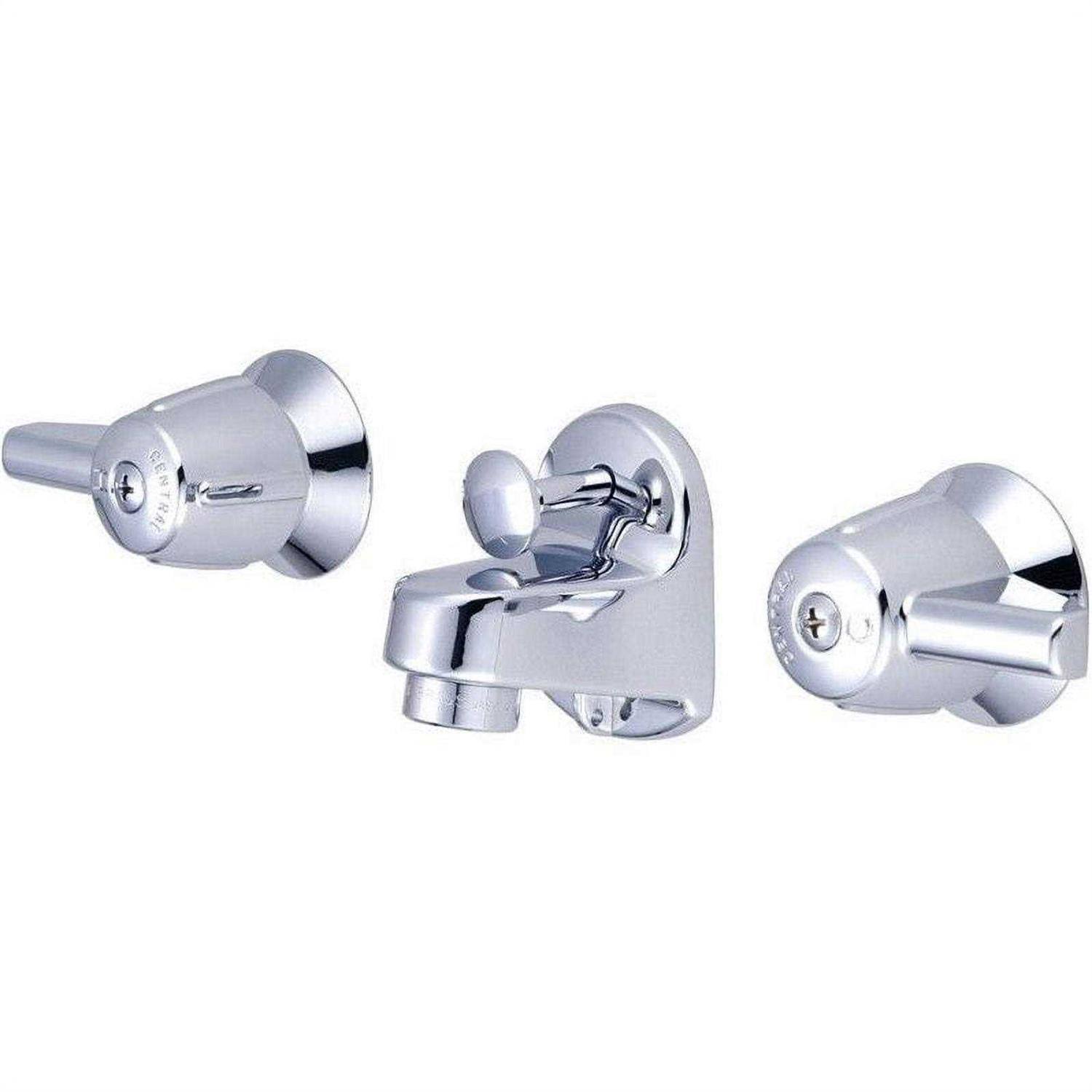Central Brass Two Handle Shelf Back Bathroom Faucet - Chrome 1177-A(Polished Chrome)