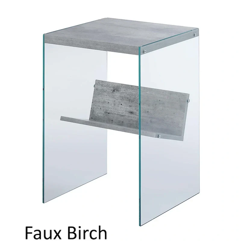 SoHo Glass End Table with Shelf by Convenience Concepts