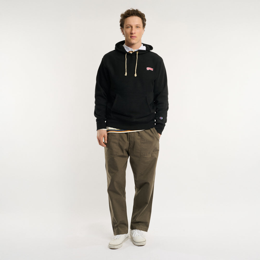 Merci x Champion - Sweat à Capuche Merci Patch - Noir