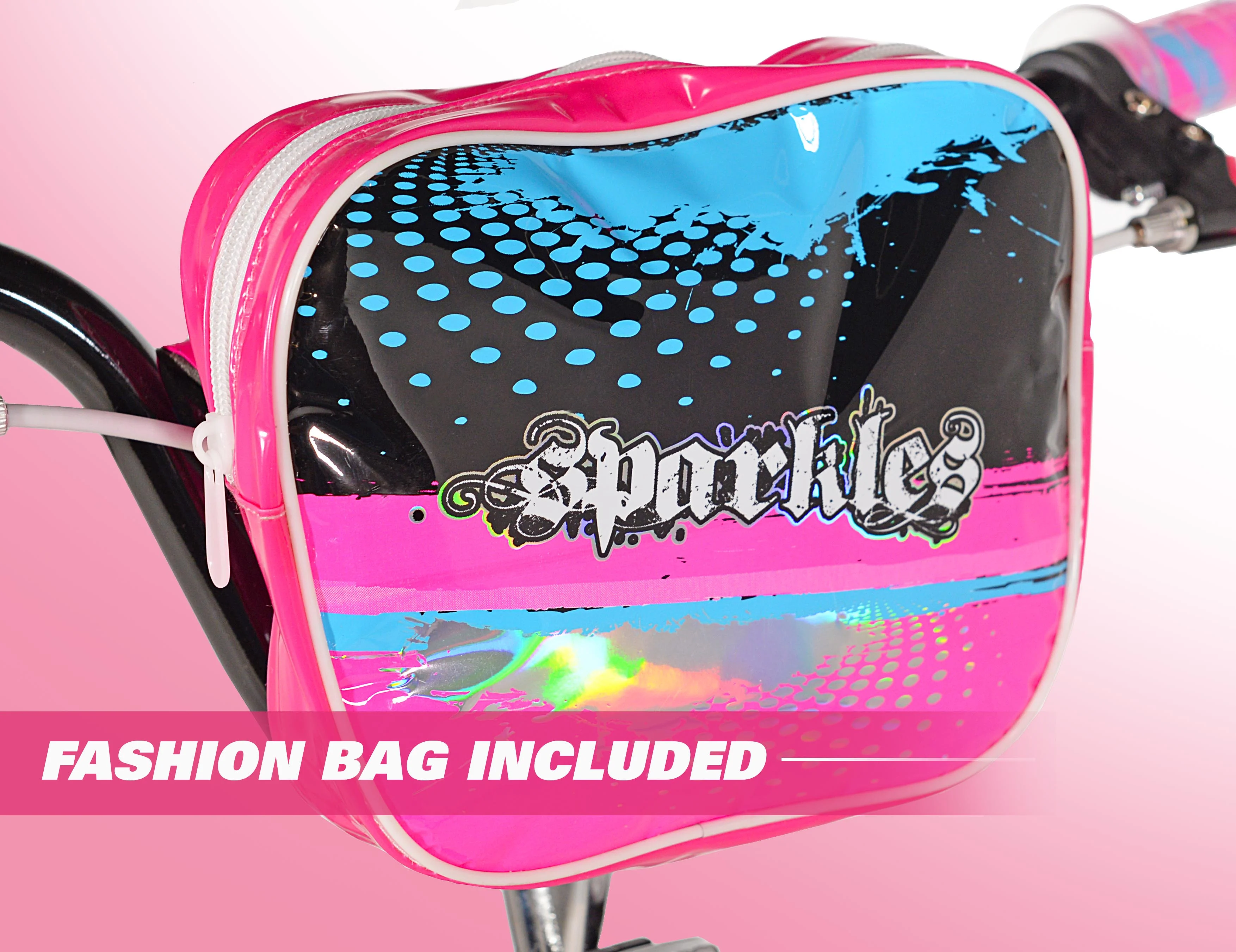 Bicycles 18 inch Girl's Sparkles Bicycle, Black and Pink - Image 4