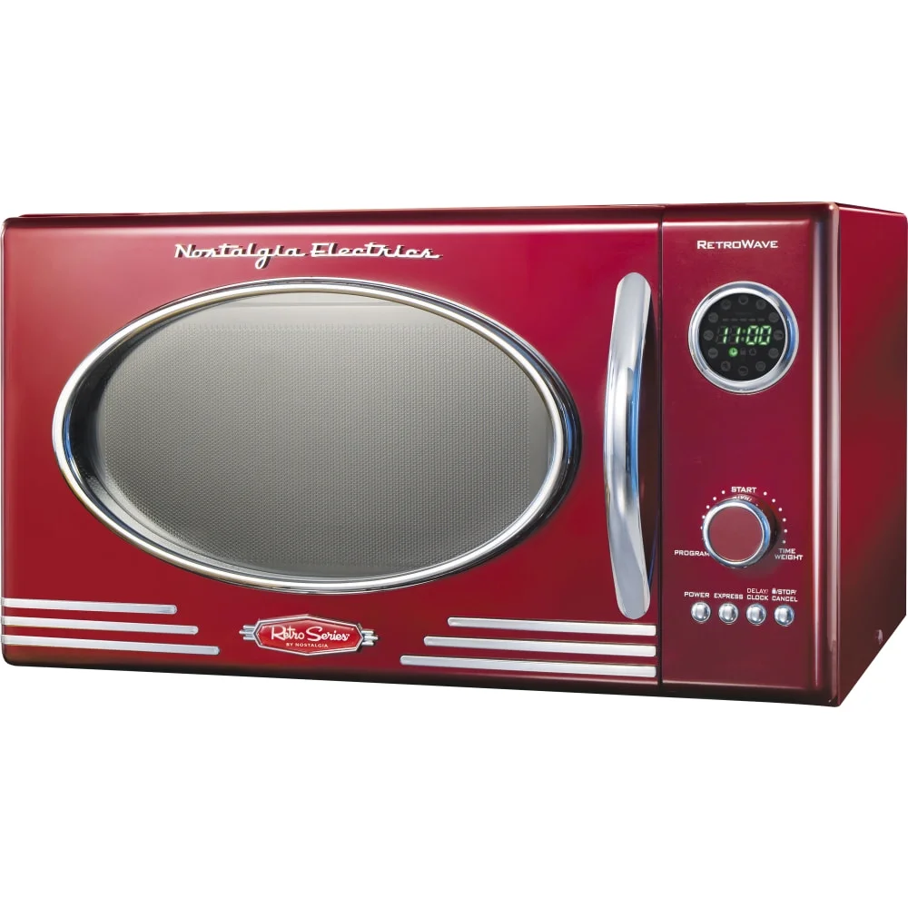 Nostalgia Retro 0.9 Cu. ft. 800-Watt Countertop Microwave Oven, Aqua - Image 24