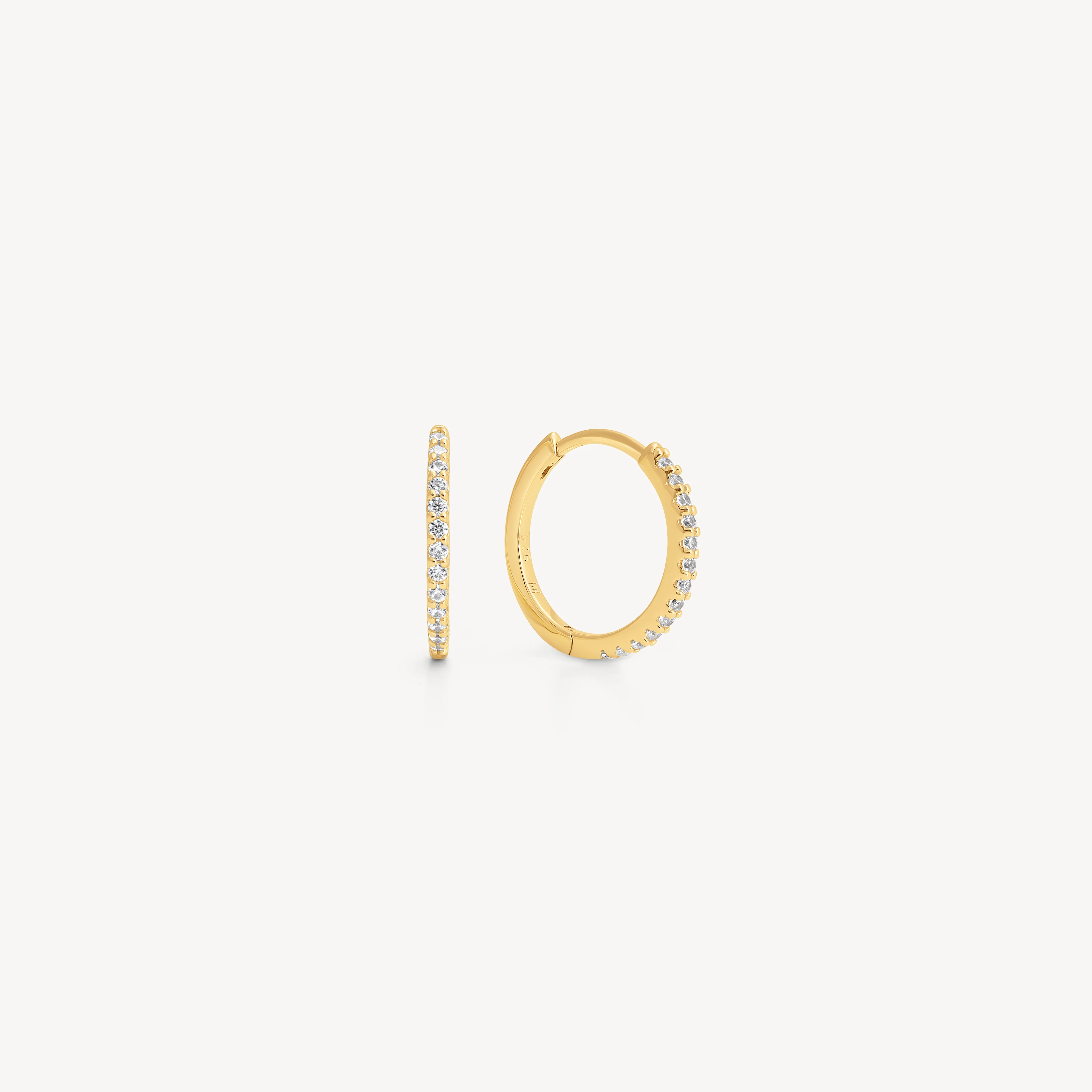 Small Pavé Hoop Earrings