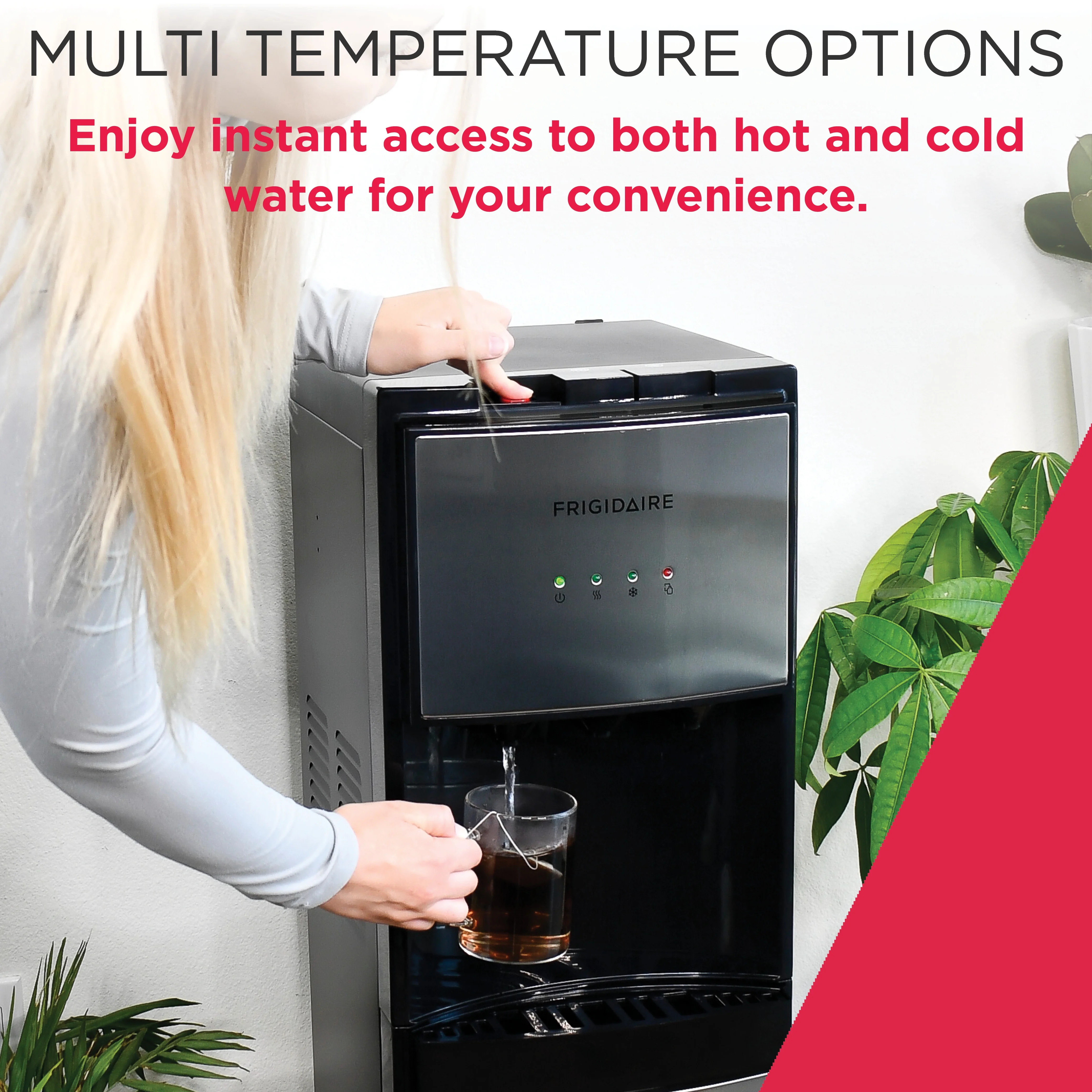 Frigidaire, 5 Gallon Bottom Loading Hot and Cold Water Dispenser EFWC505, Stainless Steel