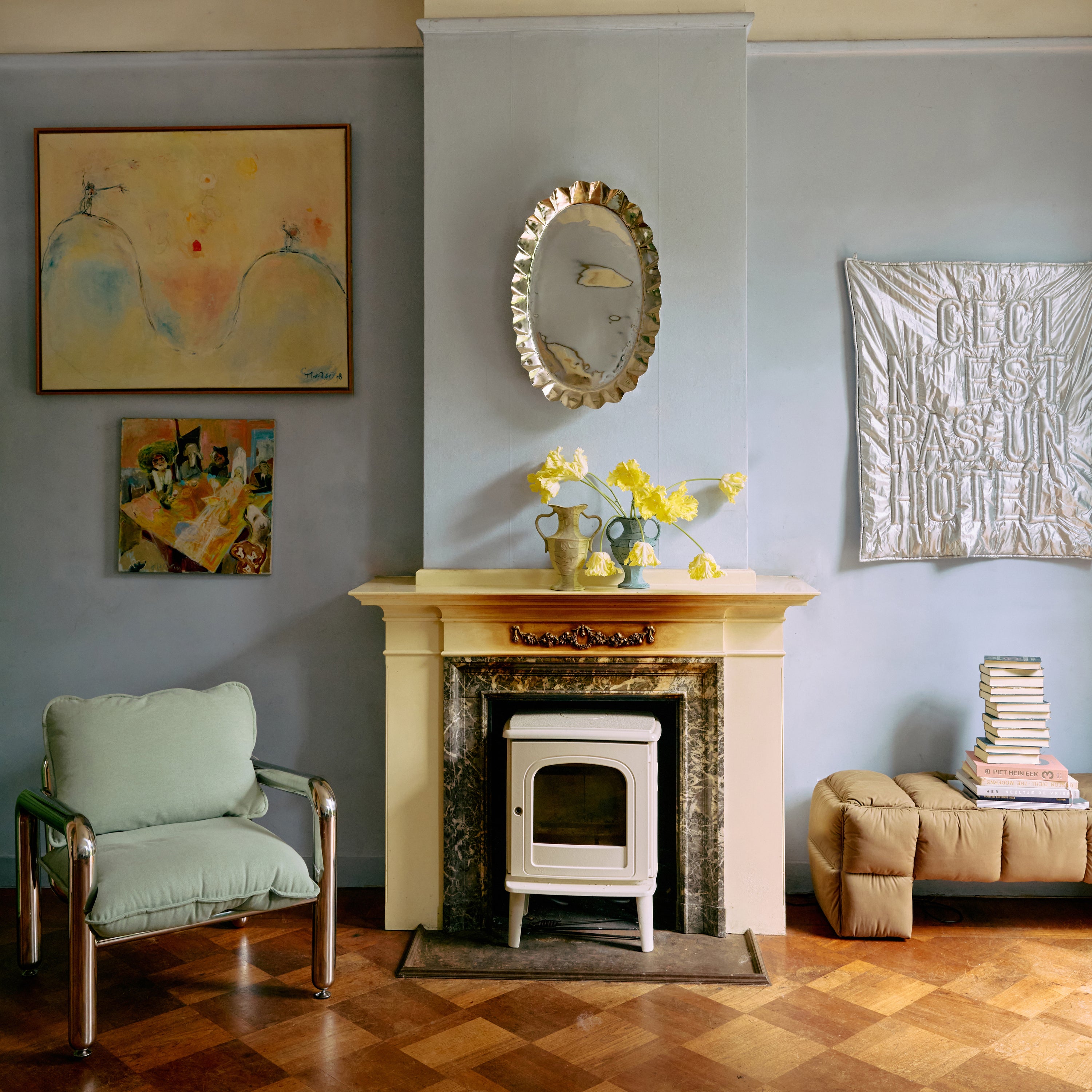 HKliving New Classics Tray - Large - Chrome