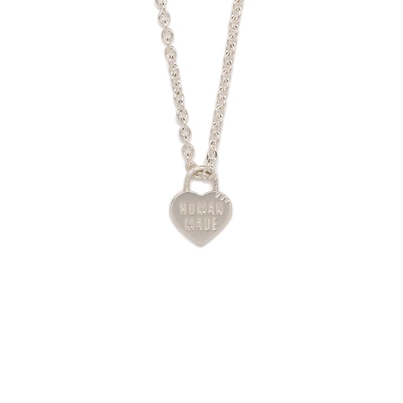 HUMAN MADE HEART SILVER NECKLACE