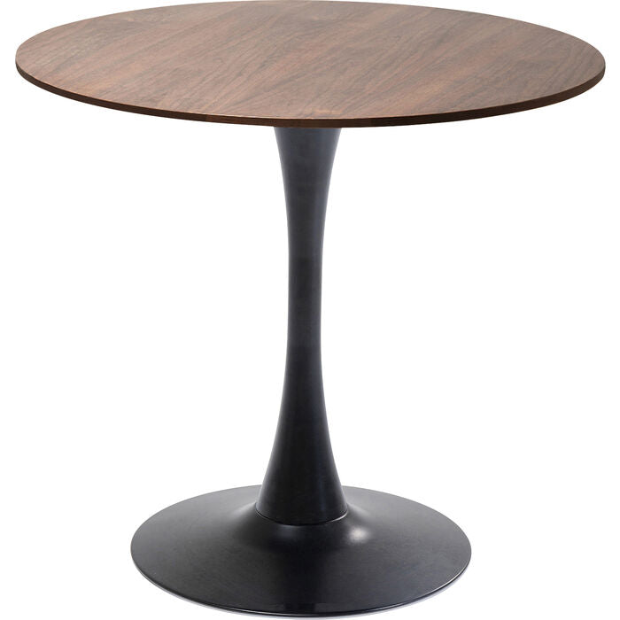 Kare Design Schickeria Ronde Bistrotafel 80 Cm - Walnoot Zwart