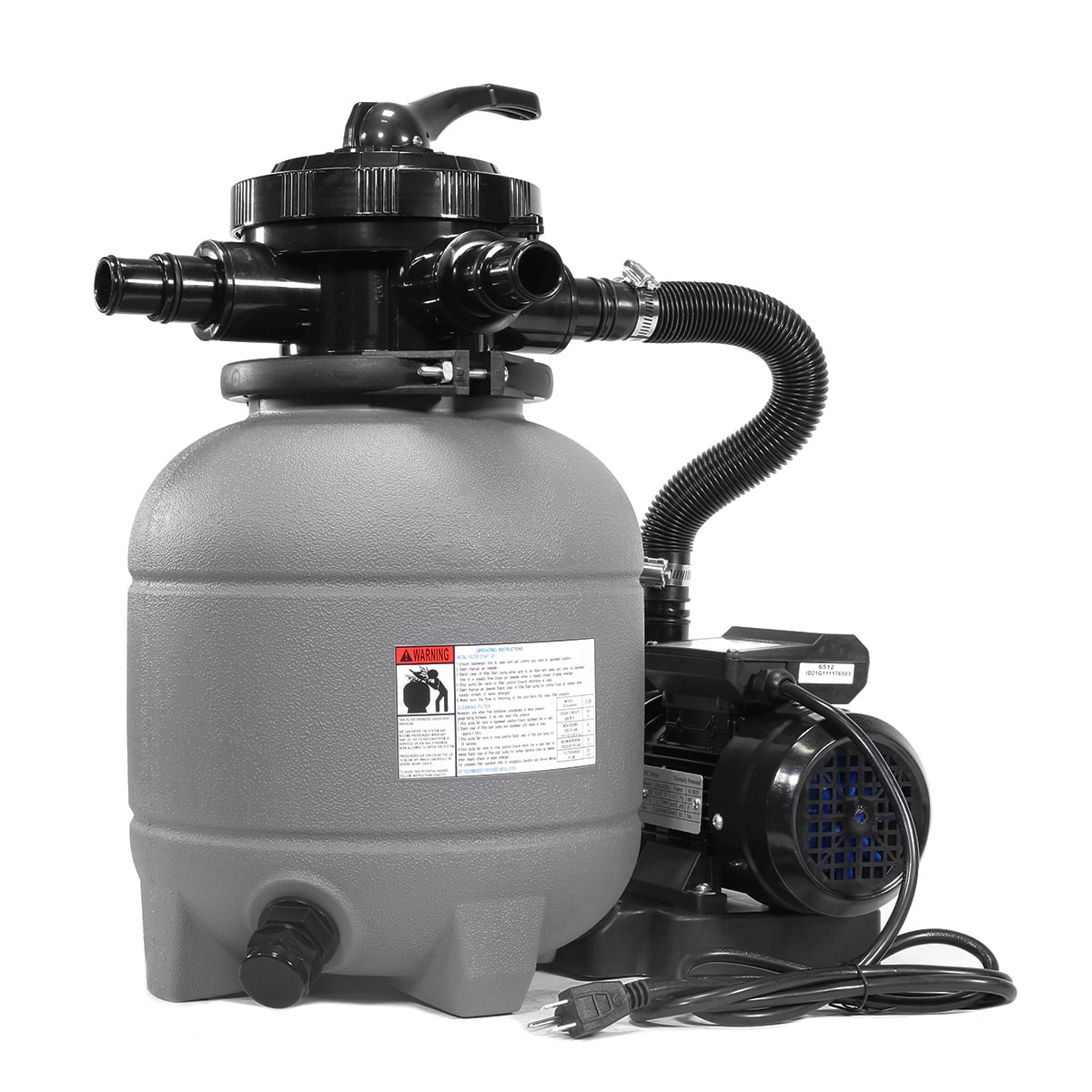 XtremepowerUS Sand Filter Pump for Above Ground Pool, 2400 GPH Pool Filter Pump, 7-Way Valve - Image 2