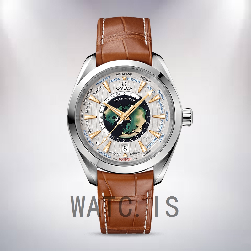 Omega Seamaster 220.93.43.22.99.001 41mm Men Silver-tone Leather Strap