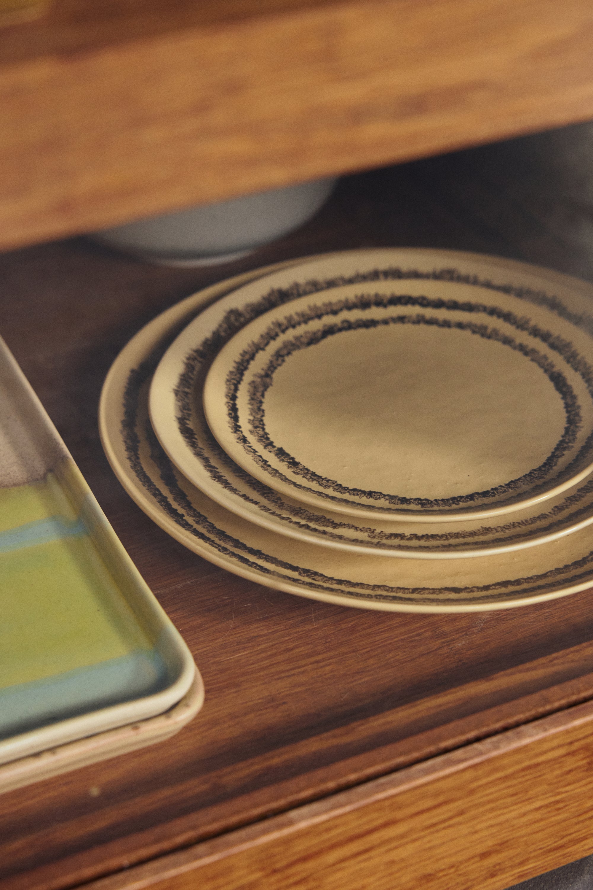 HKliving 70's Ceramics Dessertbord Ø 17,5 cm - Set van 2 - Vanilla