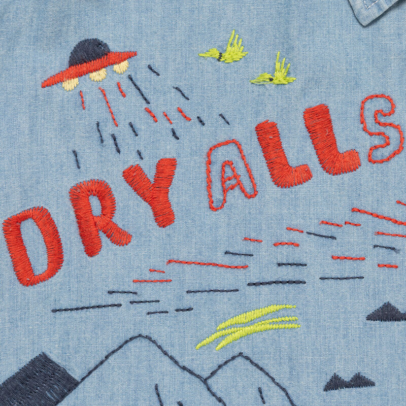HUMAN MADE EMBROIDERED CHAMBRAY SHIRT