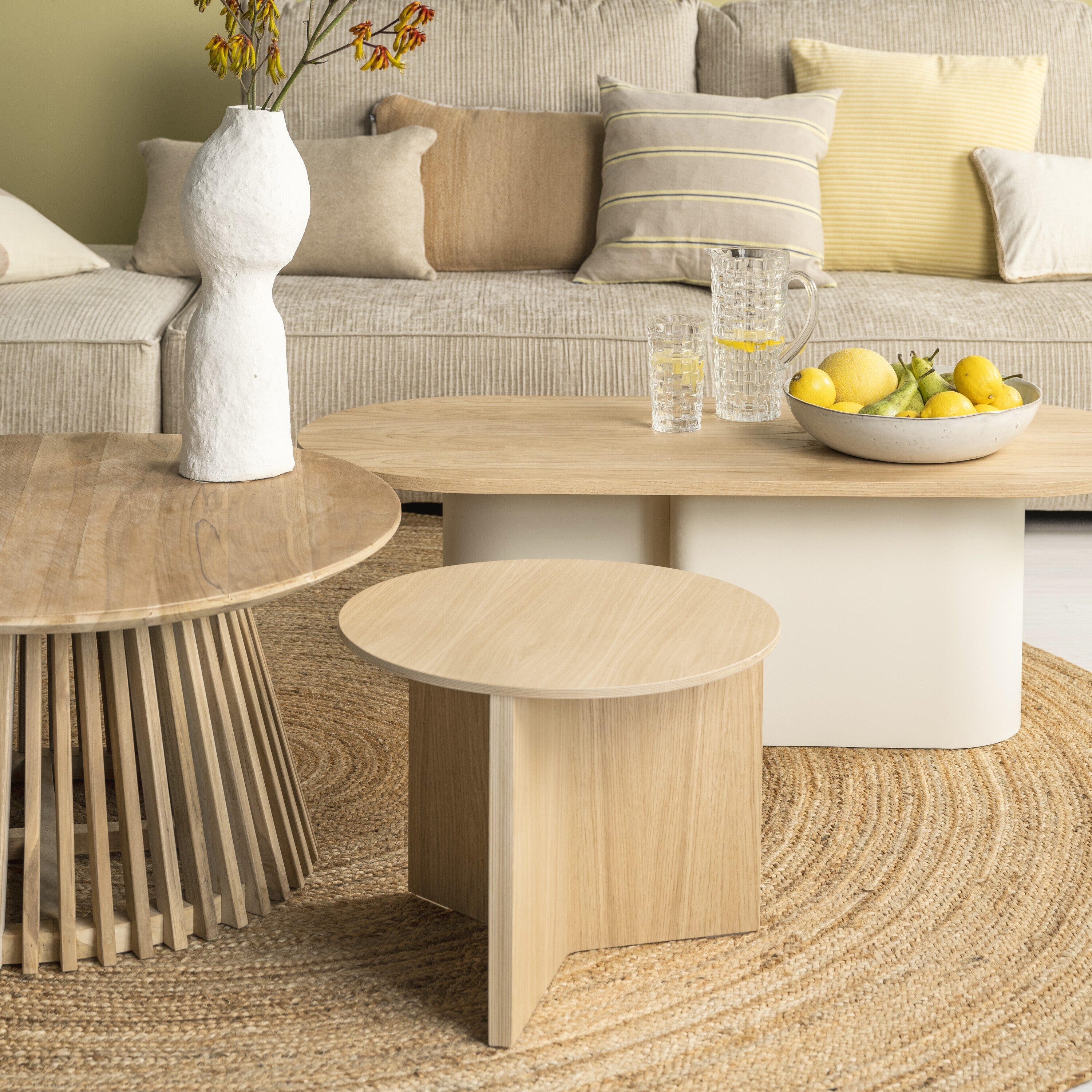 HAY Slit Table Wood Round Bijzettafel - Ø 45 cm - Oak