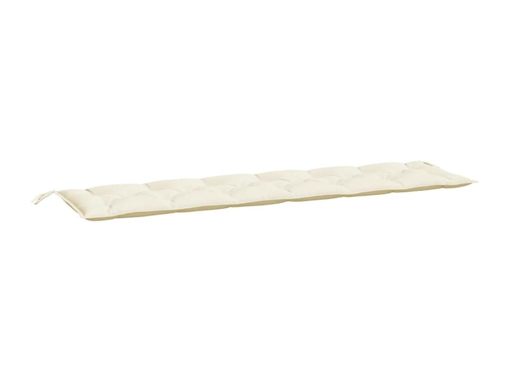 Cojín para banco de jardín tela Oxford crema 200x50x7 cm