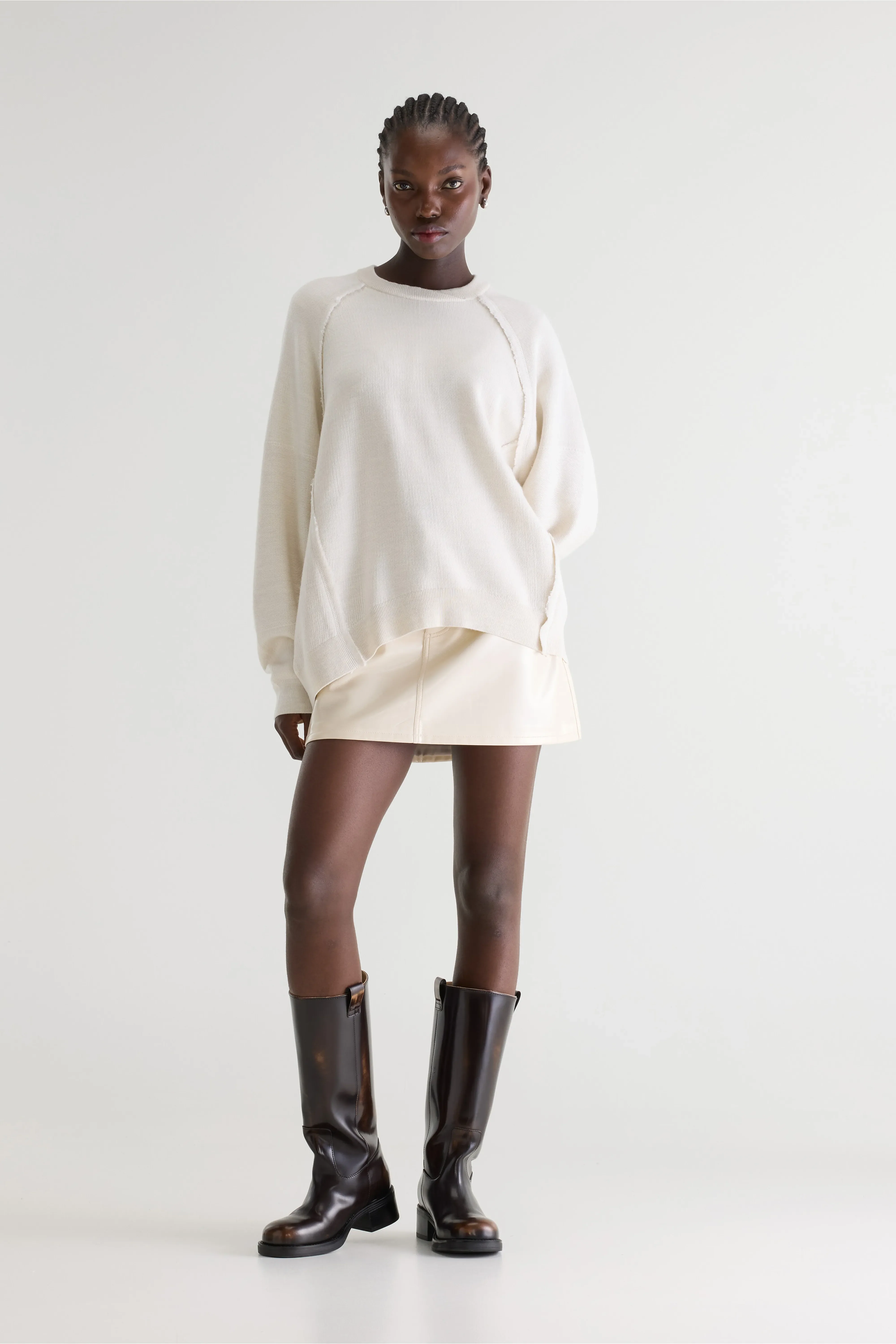 Bellerose Deno crewneck sweater (261 / W / OYSTER)