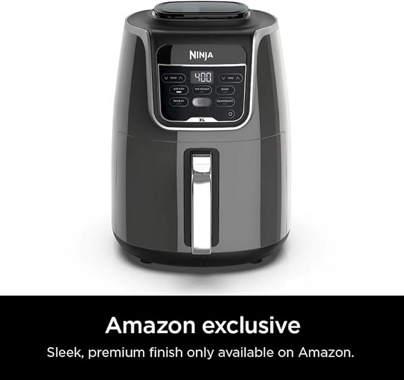Ninja AF150AMZ Air Fryer XL, 5.5 Qt. Capacity that can Air Fry, Air Roast, Bake, Reheat & Dehydrate, with Dishwasher Safe, Nonstick Basket & Crisper Plate and a Chef-Inspired Recipe Guide, Grey - Image 2