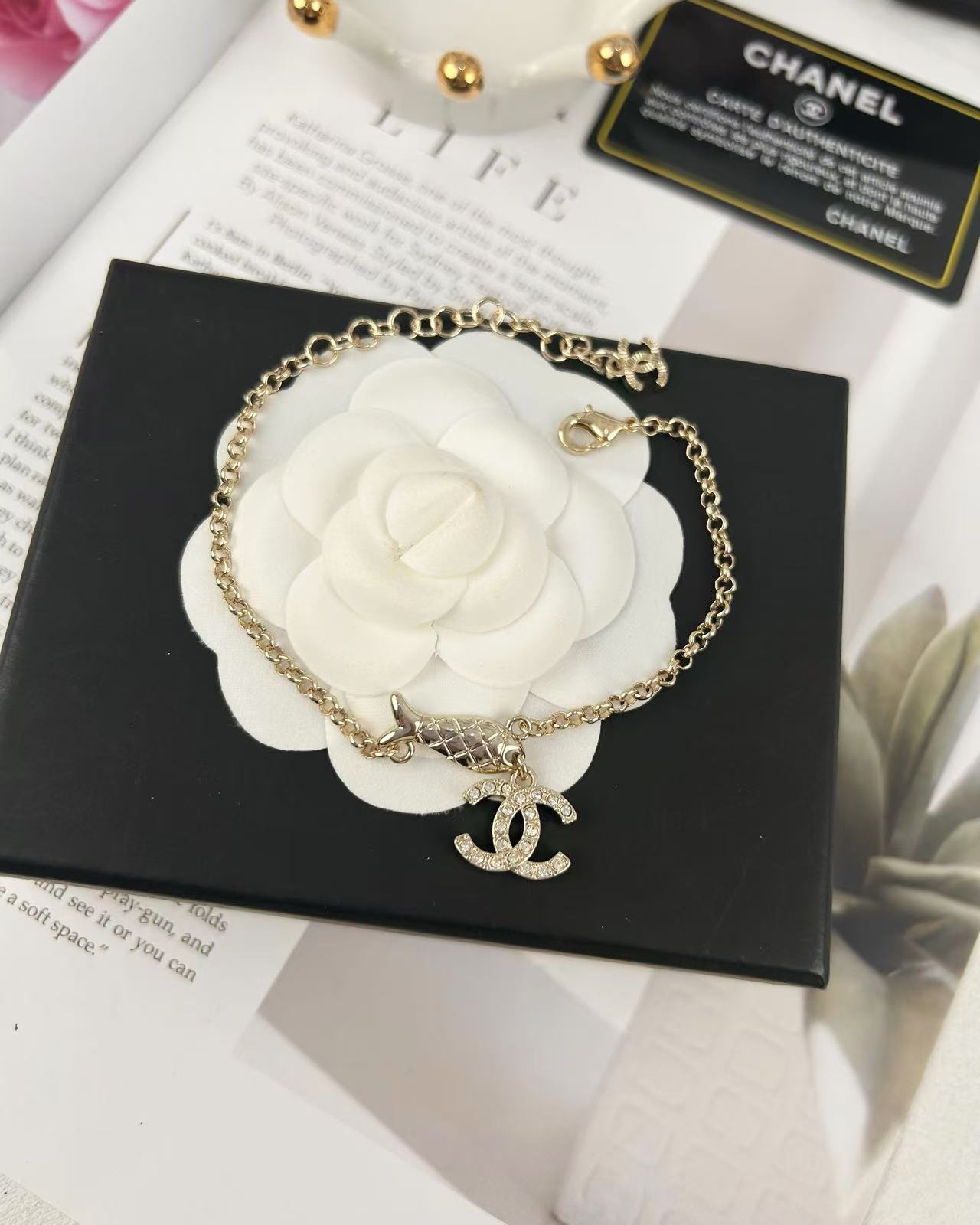 Chanel Light Gold Fish Bracelet - Original Replica Club